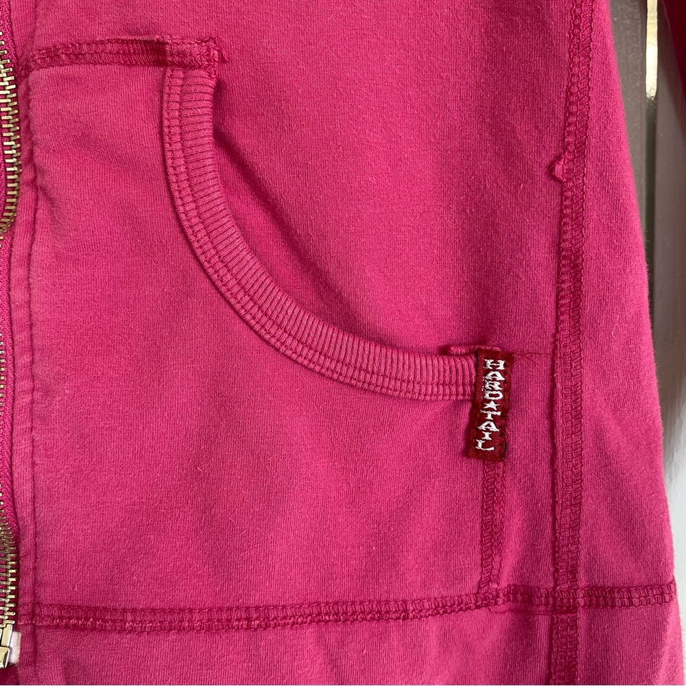 Hard Tail Zip Up Lightweight Hoodie Athletic Jacket Cotton Blend Small Pink - Picture 4 of 13